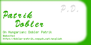 patrik dobler business card